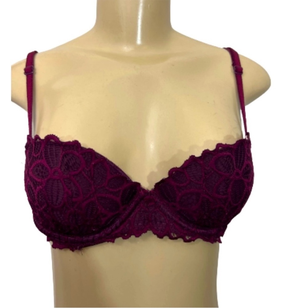 Burgundy Victoria’s Secret Push Up Bra